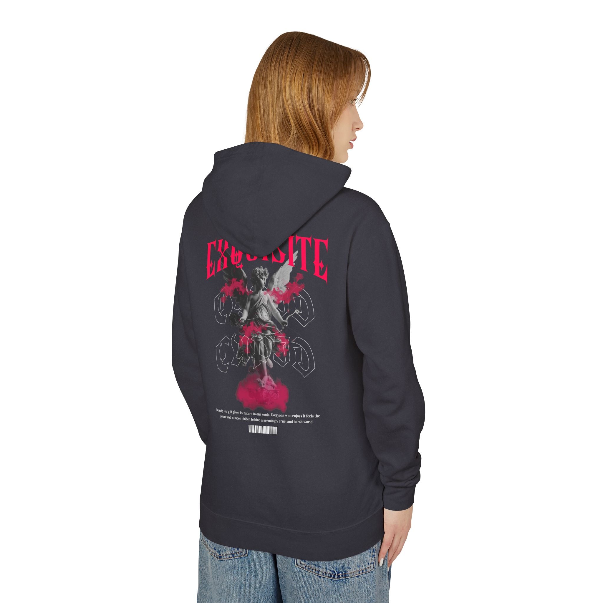Artistic 'Exquisite' Lightweight Hoodie Sweatshirt