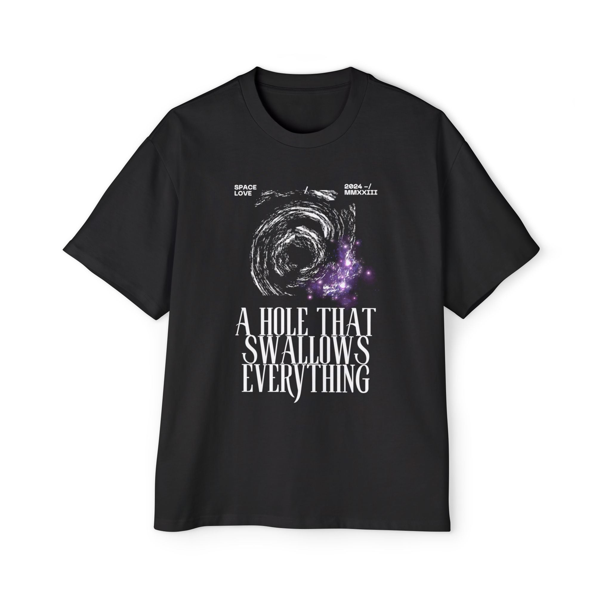 Be Herren - Mens Black Hole Event Oversized Tee
