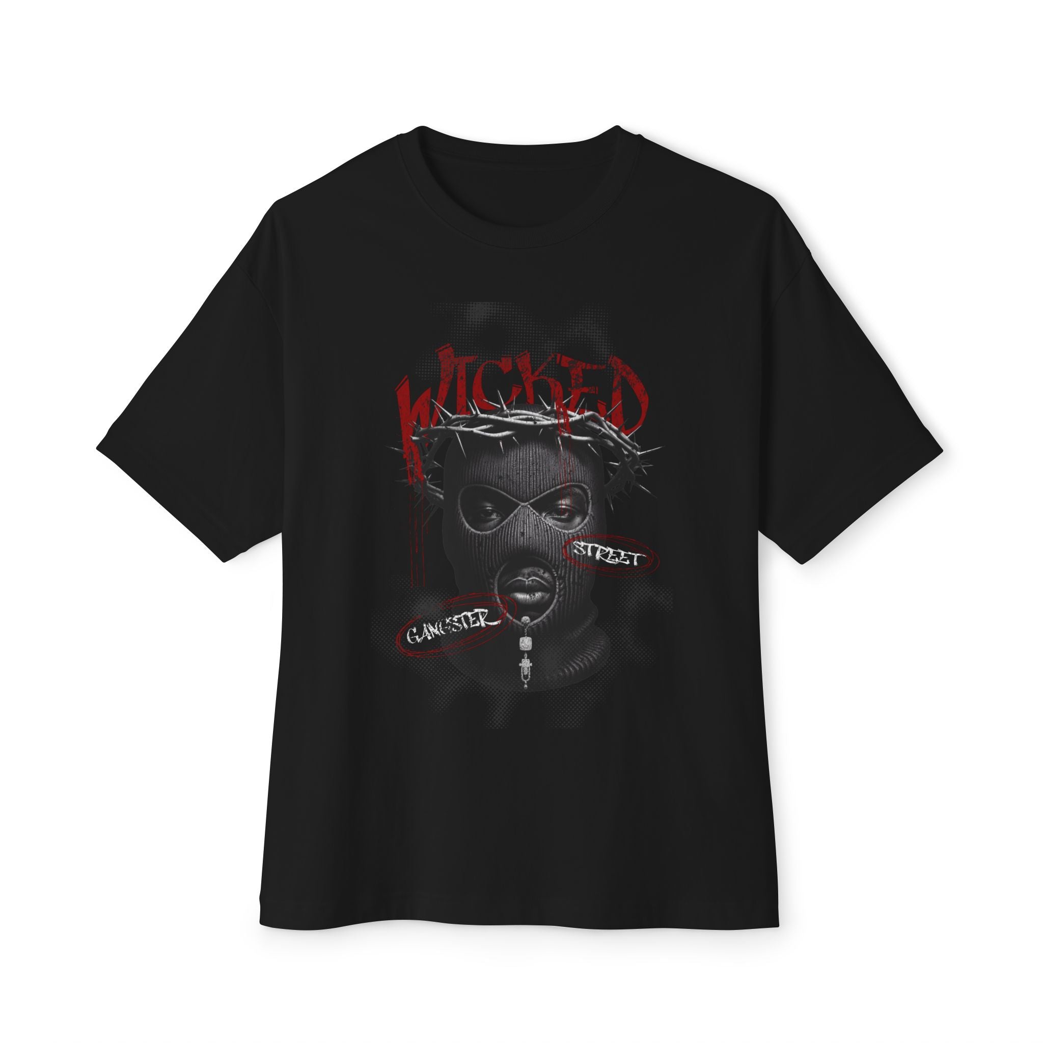 Wicked Gangster Graphic Oversized Tee - Unisex Streetwear